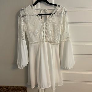 White Boho Dress